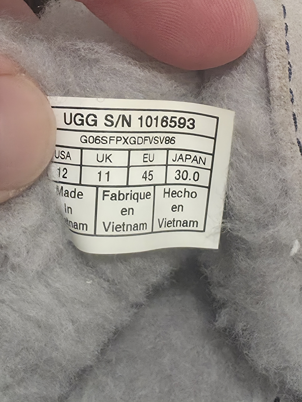 UGG Ascot Suede Slippers Grey Men’s Size 12 Moccasins Slip On Sheepskin - Picture 9 of 10